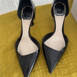 Dior Sophisticated Black Leather Heels